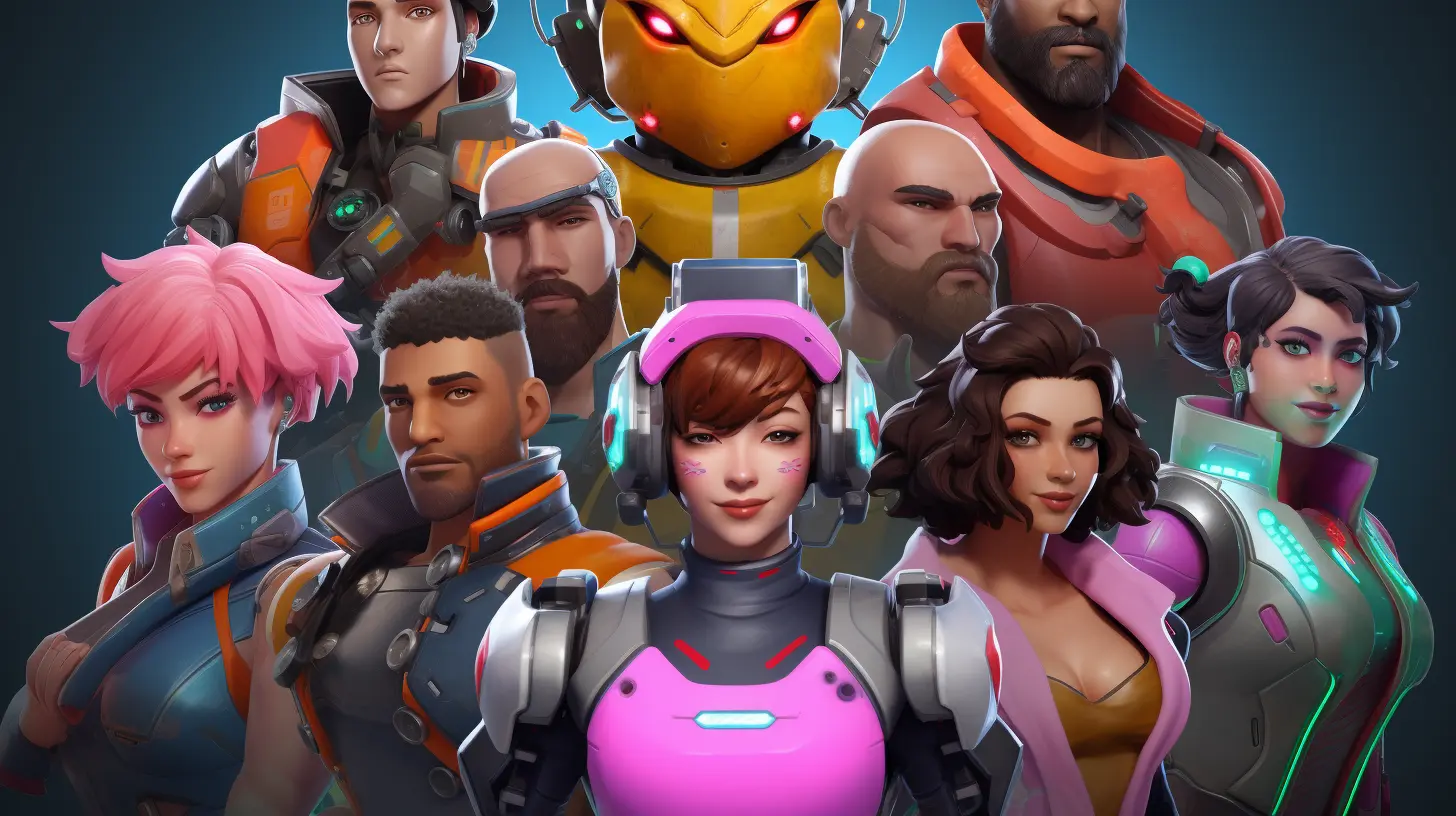 An image of a group of AI generated characters